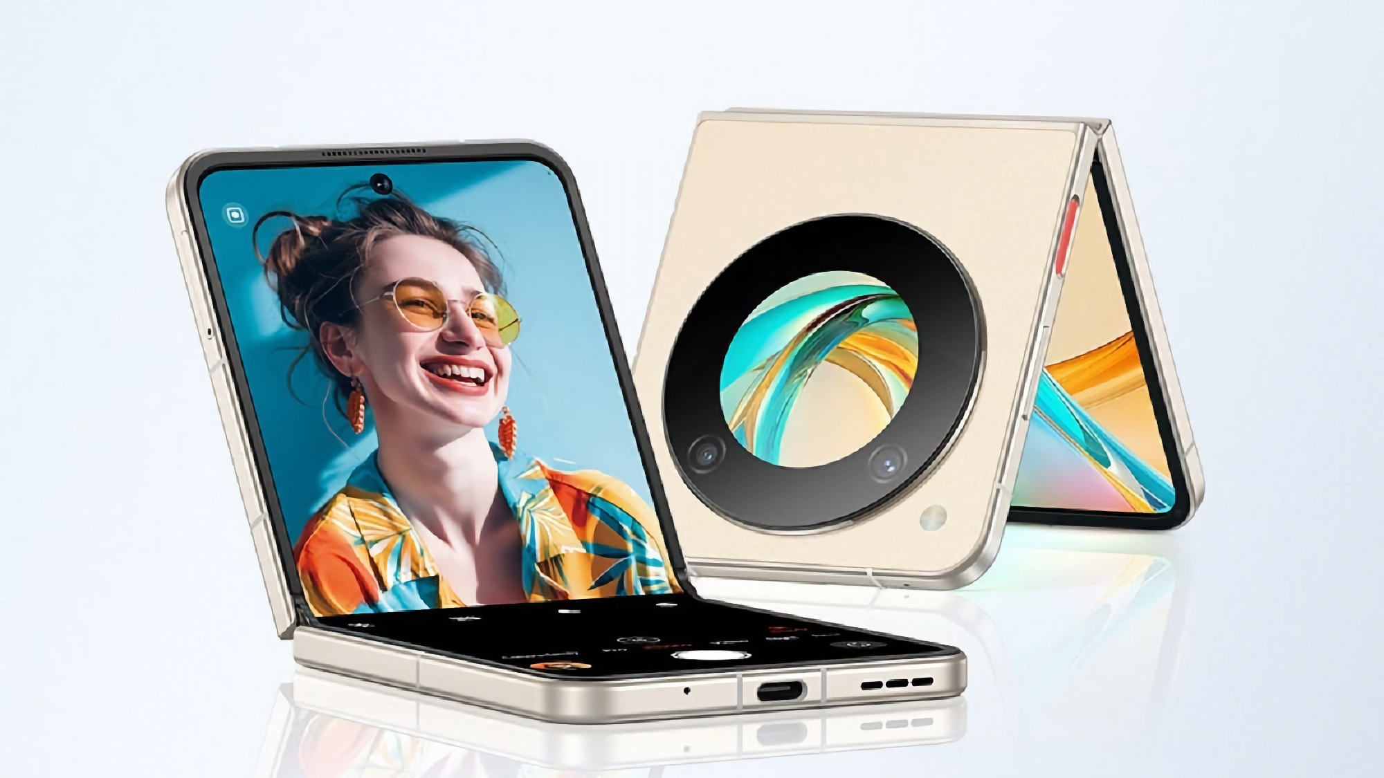 De opvouwbare nubia Flip-smartphone met Snapdragon 7 Gen 1-chip, dubbele camera's en IP42-bescherming debuteert op 9 april in Europa. De opvouwbare nubia Flip-smartphone met Snapdragon 7 Gen 1-chip, dubbele camera's en IP42-bescherming debuteert op 9 april in Europa.