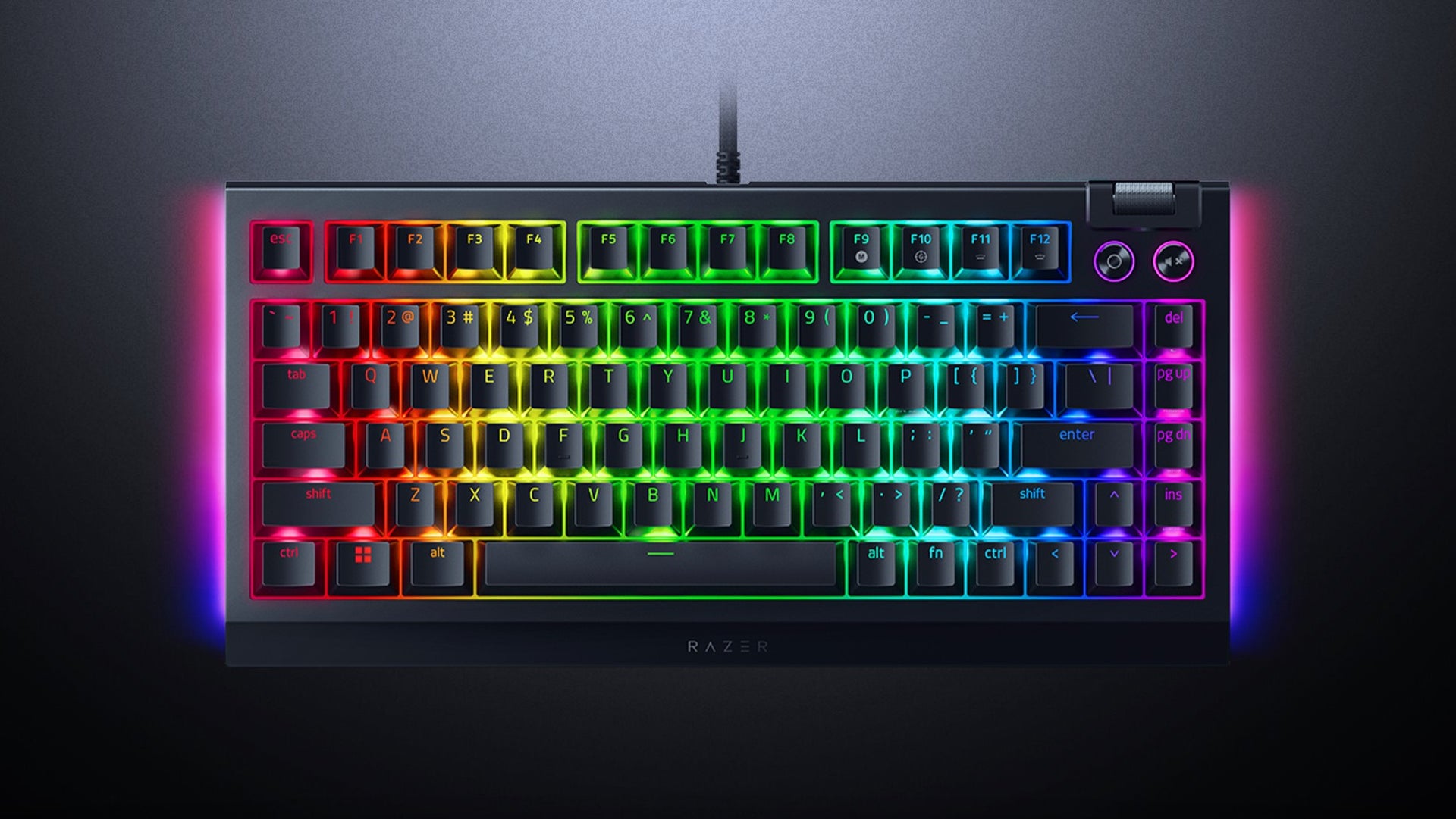 Razer introduceert het nieuwe 65% draadloze BlackWidow V4 Mini HyperSpeed-toetsenbord met hot-swappable alle toetsen Razer introduceert het nieuwe 65% draadloze BlackWidow V4 Mini HyperSpeed-toetsenbord met hot-swappable alle toetsen