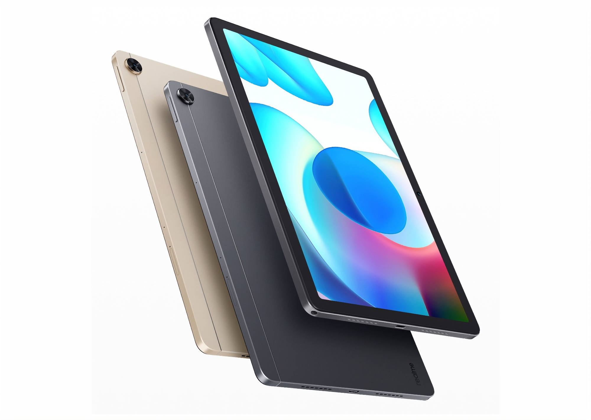 De realme Pad met een 10,4" scherm, MediaTek Helio G80 chip en stereospeakers is verkrijgbaar bij Amazon met een korting tot €59 De realme Pad met een 10,4" scherm, MediaTek Helio G80 chip en stereospeakers is verkrijgbaar bij Amazon met een korting tot €59