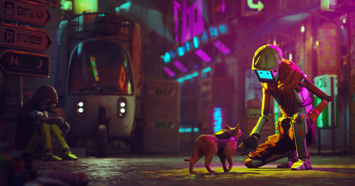 Stray is vanaf 5 december verkrijgbaar voor macOS: je kunt de game voor $30 kopen op Steam of in de Mac App Store. Stray is vanaf 5 december verkrijgbaar voor macOS: je kunt de game voor $30 kopen op Steam of in de Mac App Store.