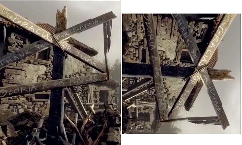 Houten structuur die lijkt op IX in de teaser van Resident Evil 9