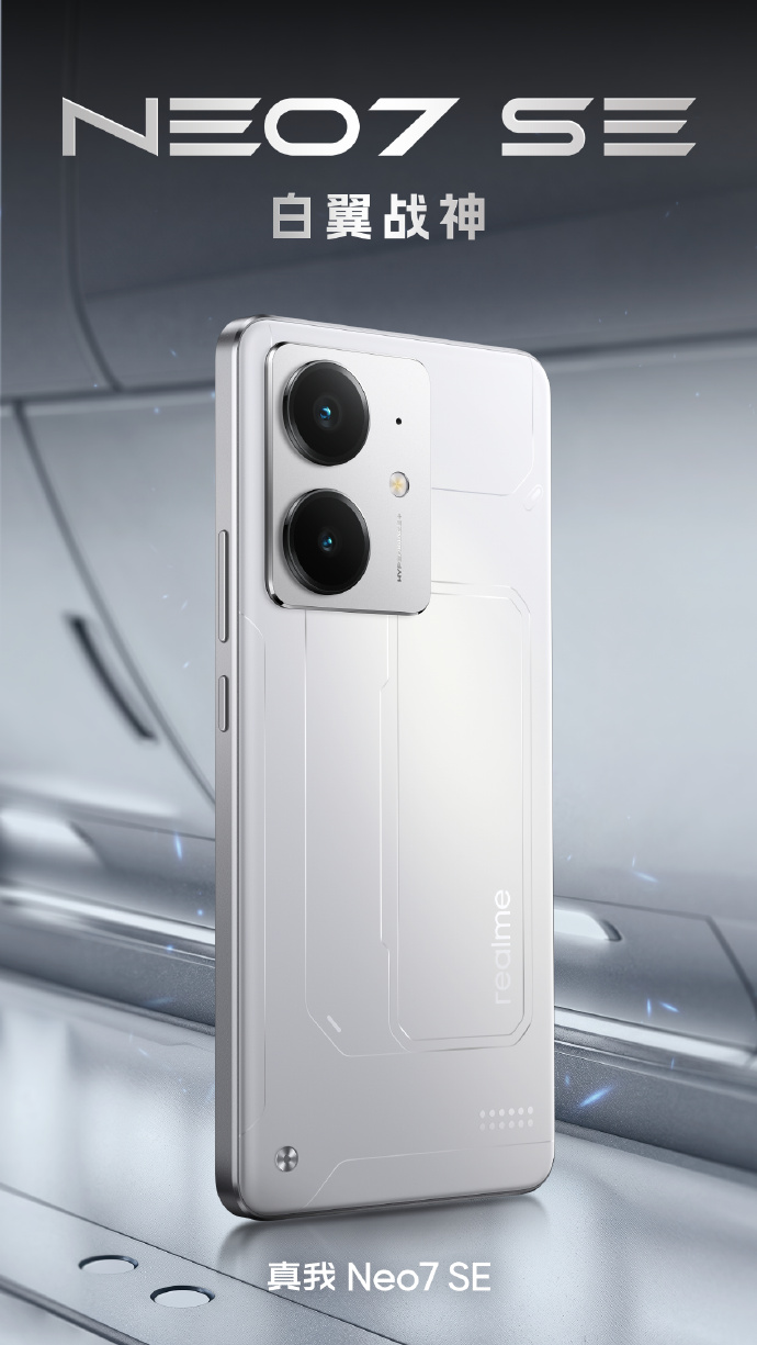Realme Neo7 SE smartphone in witte kleur Realme Neo7 SE smartphone in witte kleur