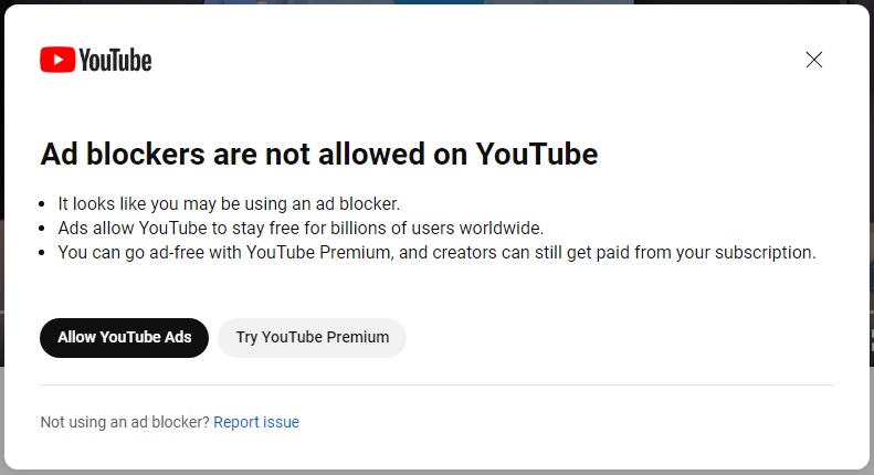 YouTube test advertentieblokkeringen. Gebruikers moeten zich mogelijk tegen betaling abonneren voor hun eigen comfort-2 YouTube test advertentieblokkeringen. Gebruikers moeten zich mogelijk tegen betaling abonneren voor hun eigen comfort-2