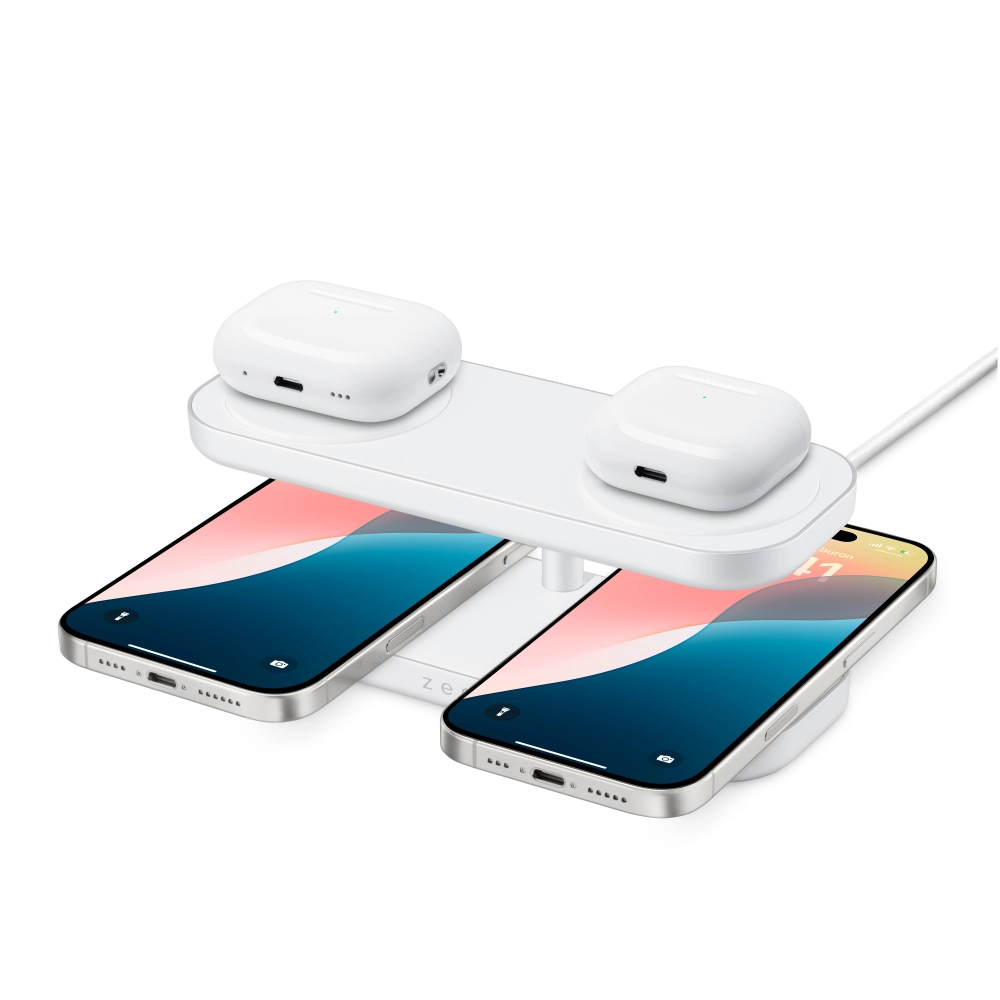 Quattro draadloze oplader Pro 4 - bovenaanzicht Quattro draadloze oplader Pro 4 - bovenaanzicht