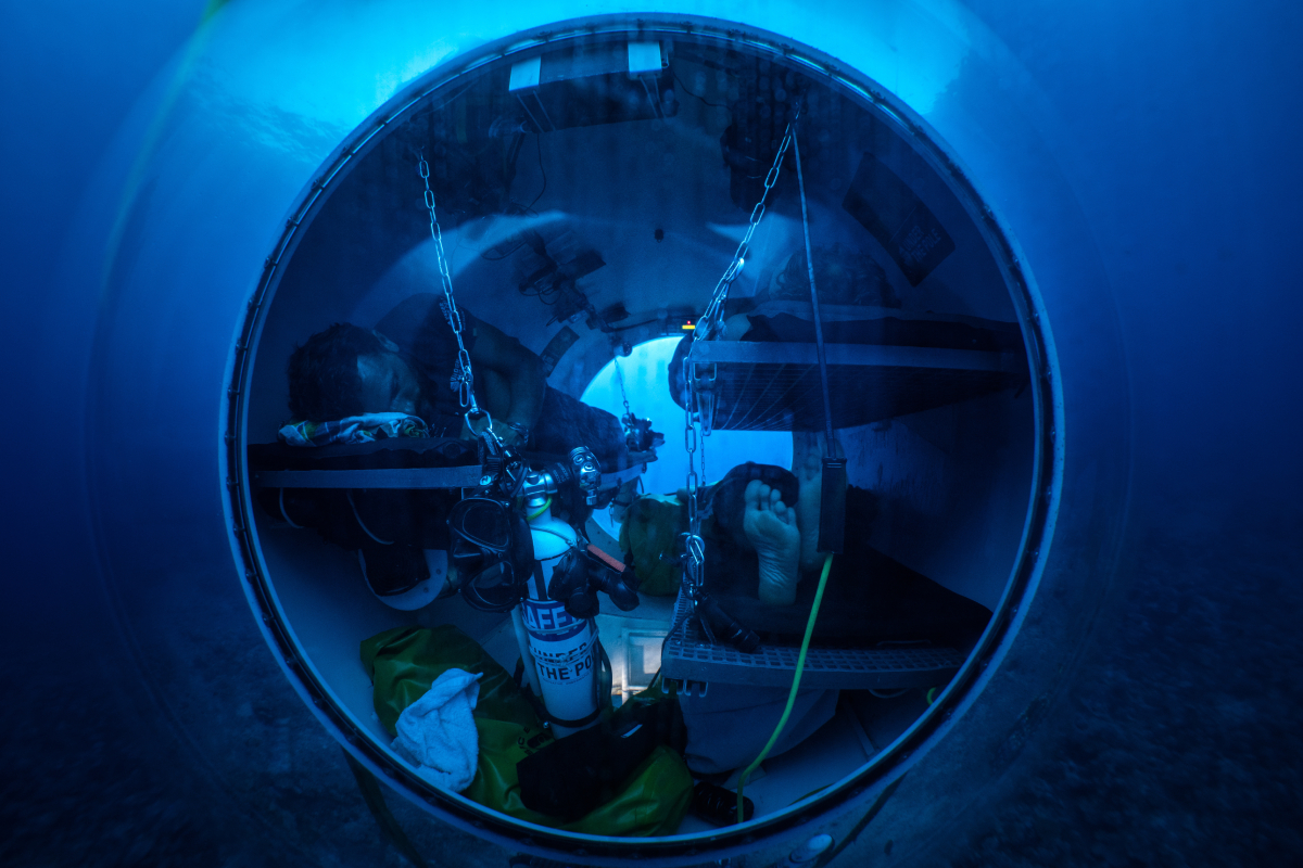 De Under The Pole-capsule in actie.