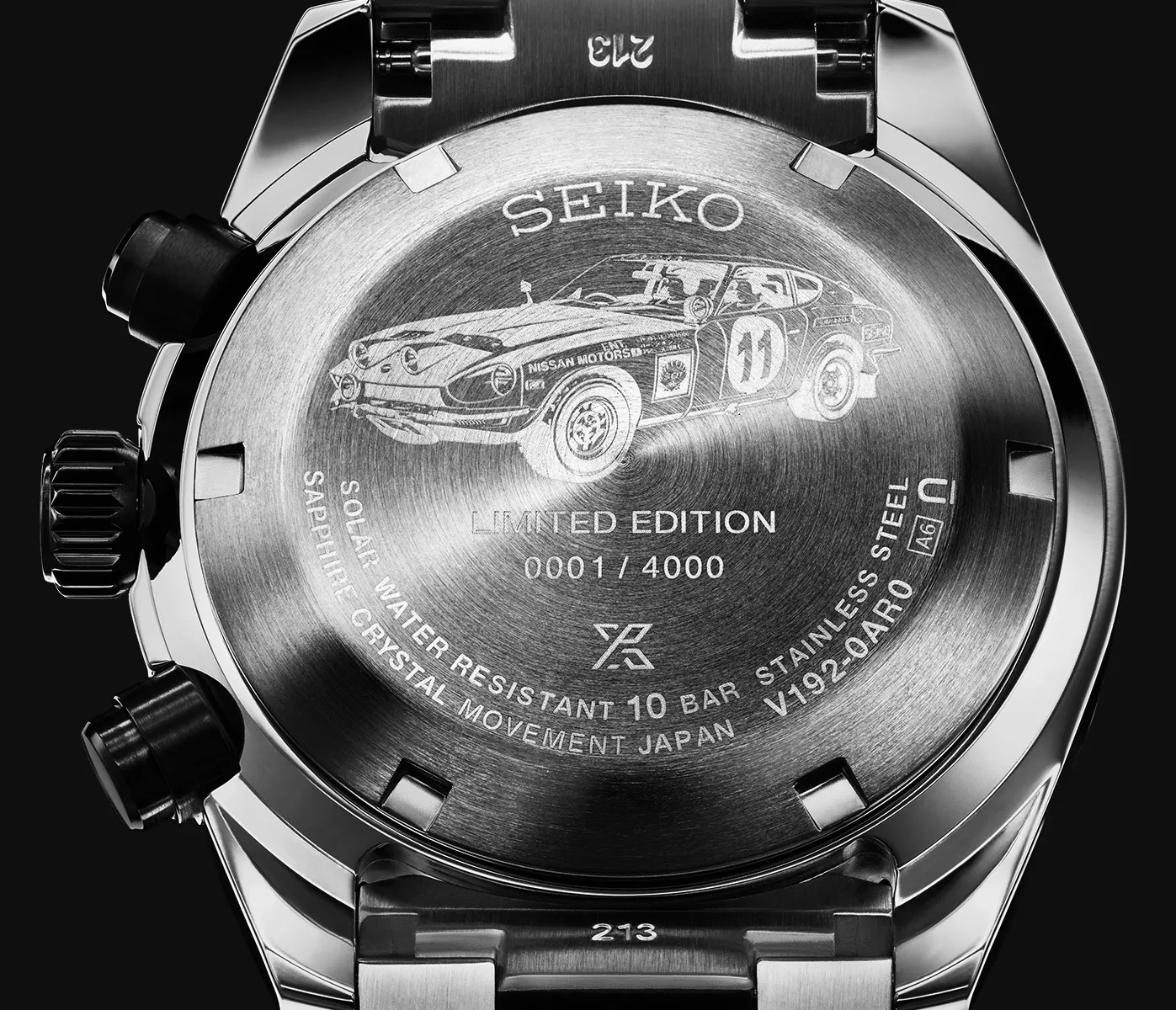 Seiko Prospex Speedtimer SSC957 horloge case back Seiko Prospex Speedtimer SSC957 horloge case back