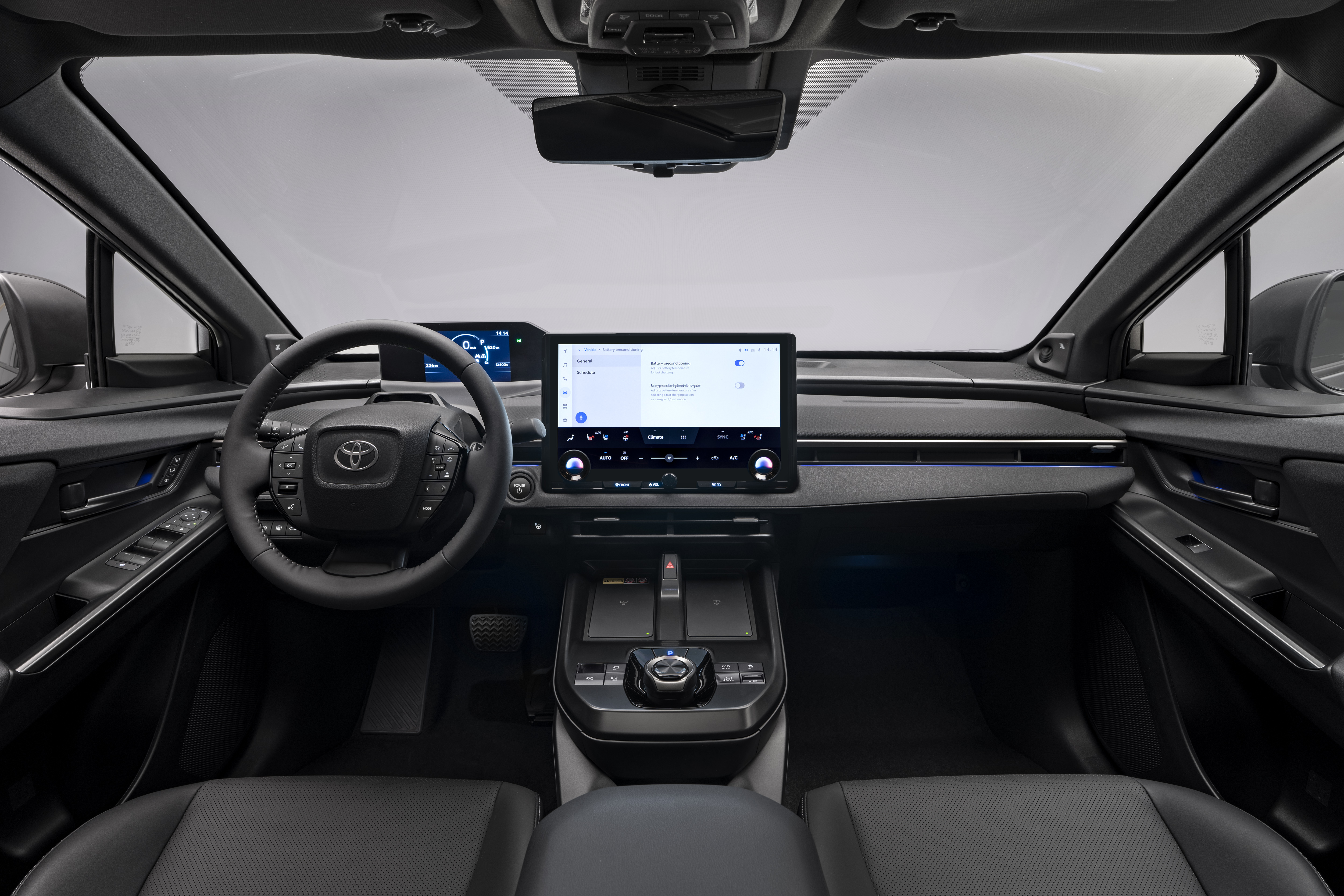 Interieur van de vernieuwde Toyota bZ4X - bekijk 1