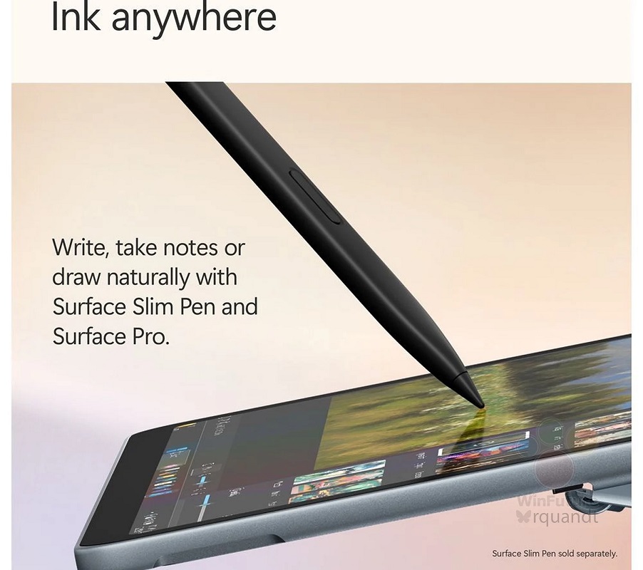 Zijaanzicht van de Surface Pro 12 Zijaanzicht van de Surface Pro 12