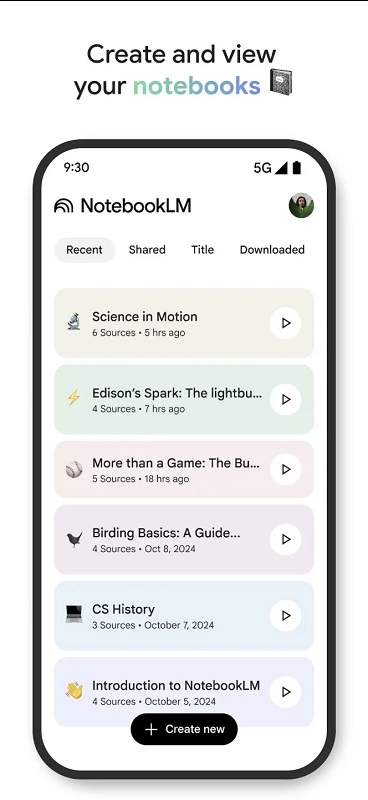 Derde schermafbeelding van de NotebookLM-applicatie Derde schermafbeelding van de NotebookLM-applicatie