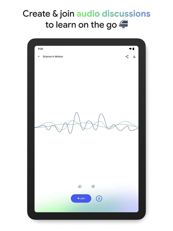 Afbeelding van het vierde scherm van de NotebookLM-applicatie Afbeelding van het vierde scherm van de NotebookLM-applicatie