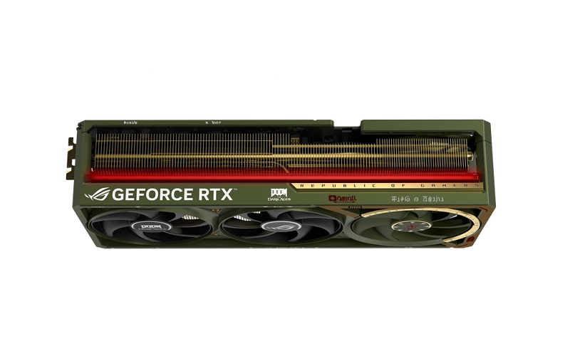 ROG Astral GeForce RTX 5080 DOOM Edition ROG Astral GeForce RTX 5080 DOOM Edition Visuele Details ROG Astral GeForce RTX 5080 DOOM Edition ROG Astral GeForce RTX 5080 DOOM Edition Visuele Details