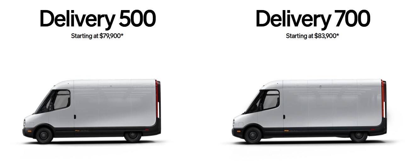 Rivian EDV 500 en Rivian EDV 700 Rivian EDV 500 en Rivian EDV 700 in commercials