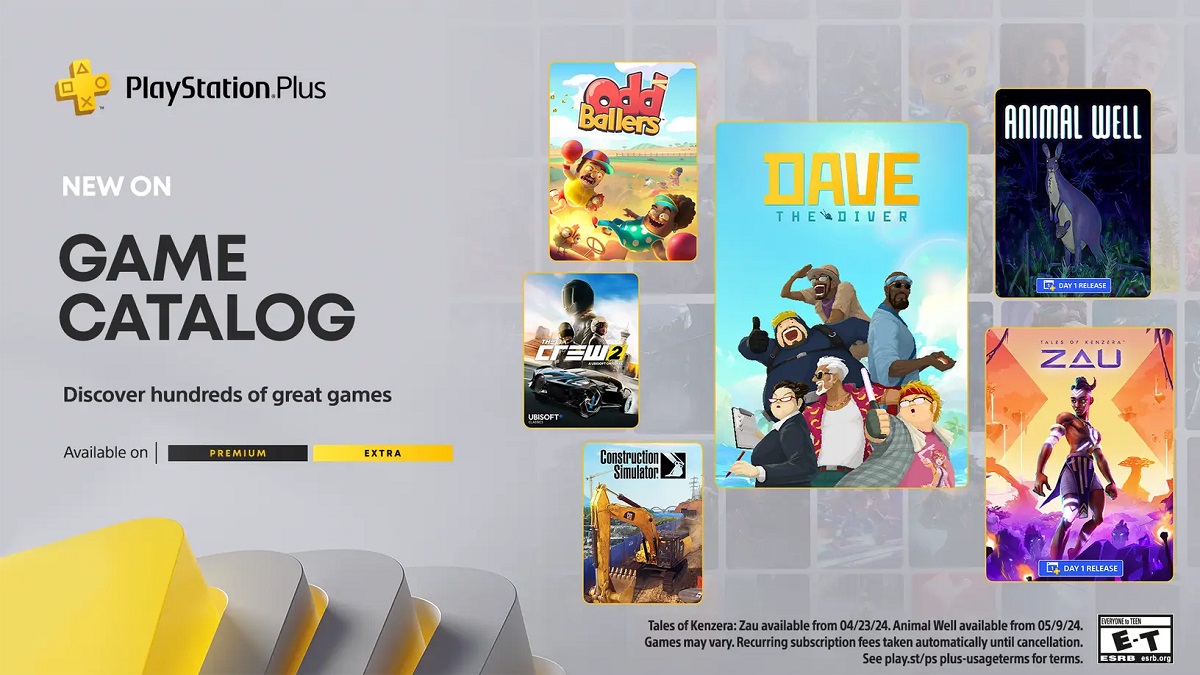 De PlayStation Plus Extra- en Premium-selectie van april is nu beschikbaar, met onder andere Dave the Diver, The Crew 2 en Miasma Chronicles. De PlayStation Plus Extra- en Premium-selectie van april is nu beschikbaar, met onder andere Dave the Diver, The Crew 2 en Miasma Chronicles.