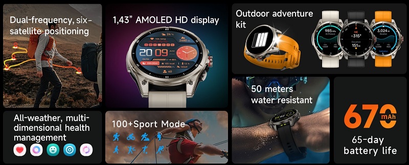 Rollme GT 3 smartwatch op je arm Rollme GT 3 smartwatch op je arm