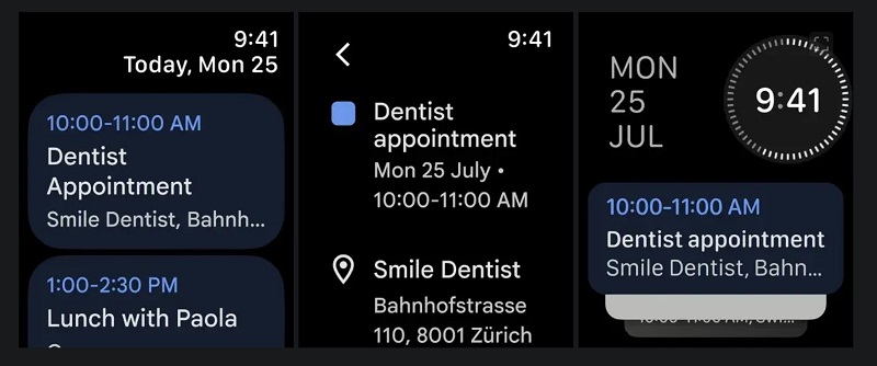 Google Agenda op Apple Watch Google Agenda op Apple Watch