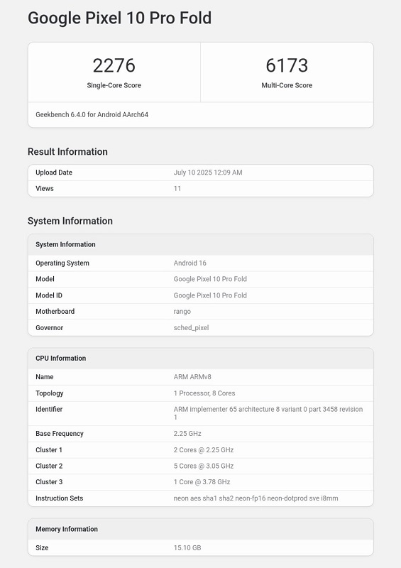 Afbeelding van de Google Tensor G5-processor