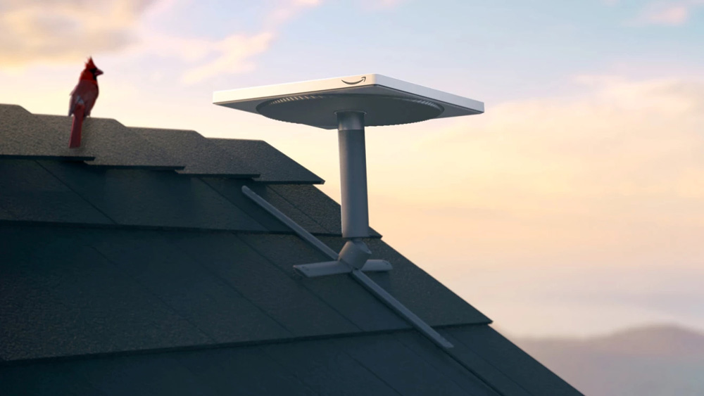 Amazon's Project Kuiper-satelliet in de ruimte Amazon's Project Kuiper-satelliet in de ruimte