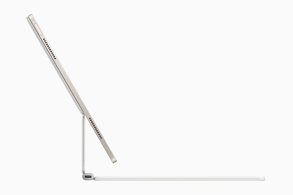 Apple iPad Air en Magic Keyboard - zijaanzicht Apple iPad Air en Magic Keyboard - zijaanzicht