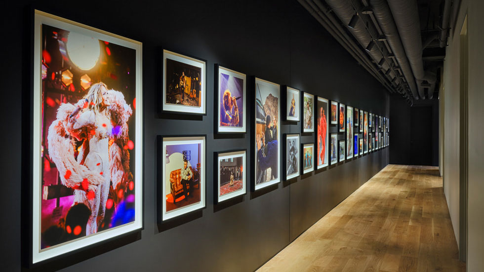 Het interieur van de Apple Music studio Het interieur van de Apple Music studio