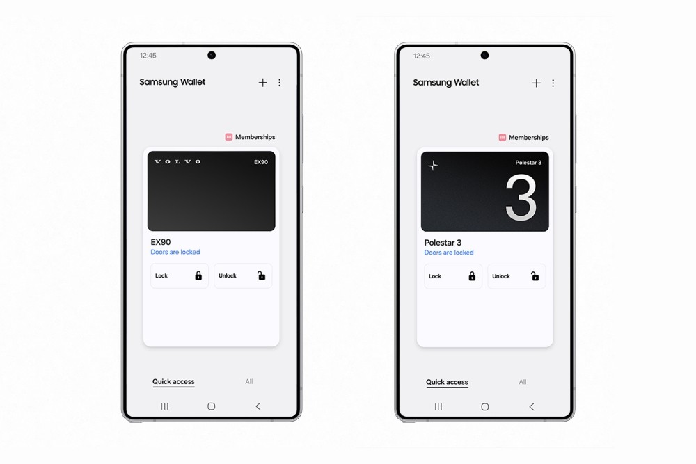 Samsung portemonnee digitale sleutel