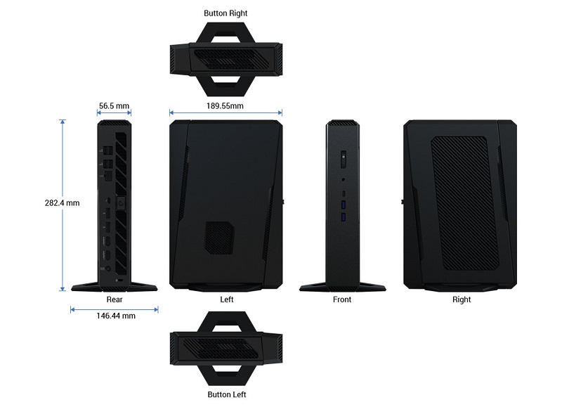 ASUS NUC 15 Performance achteraanzicht ASUS NUC 15 Performance achteraanzicht