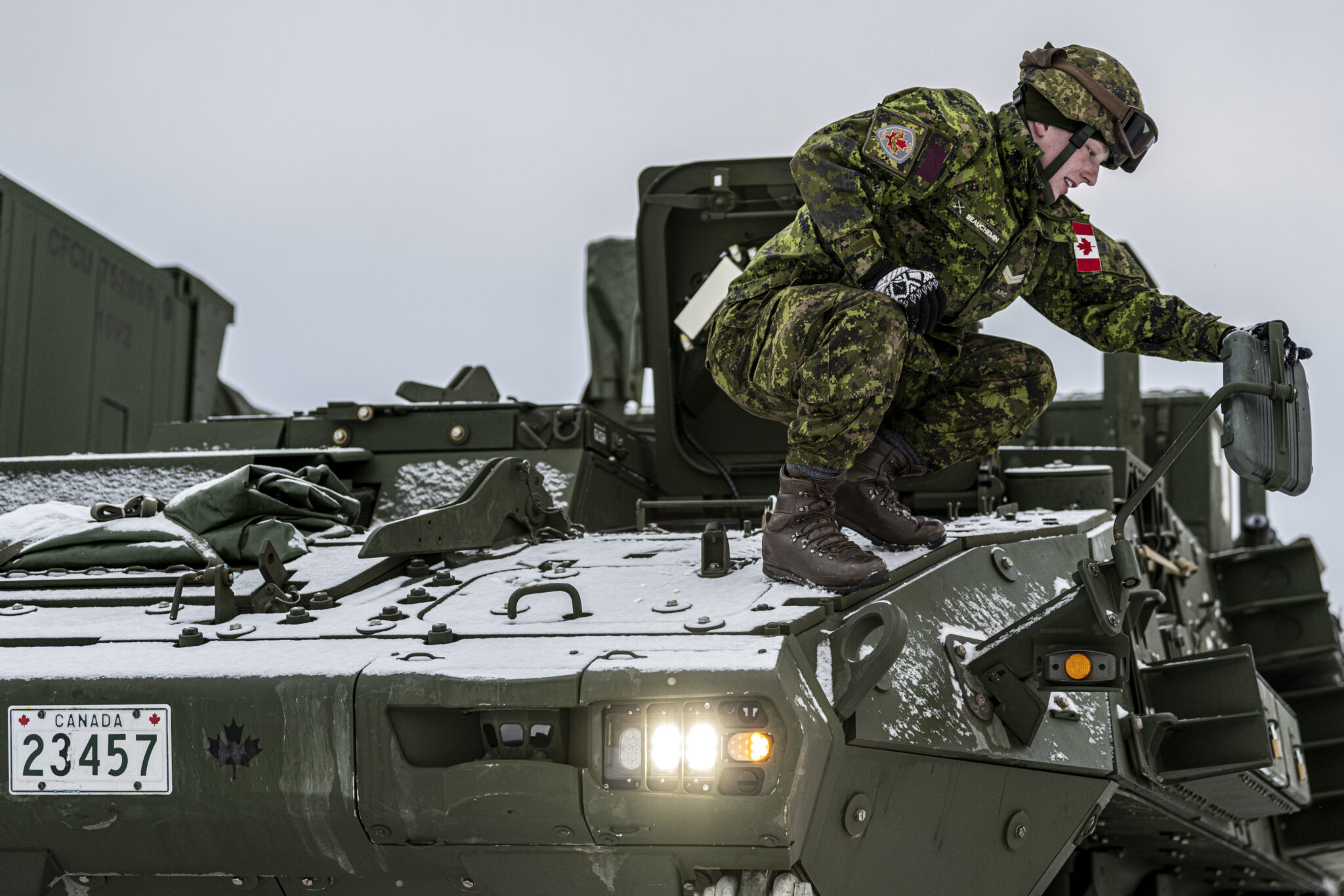 Een Canadese soldaat. Illustratie: Amerikaanse luchtmacht