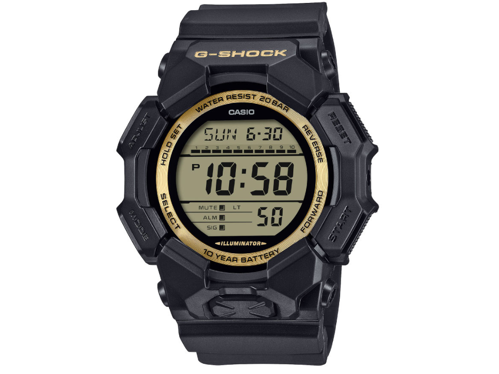 Casio G-Shock GD-010GB-1A9JF - zwarte kast en gouden details