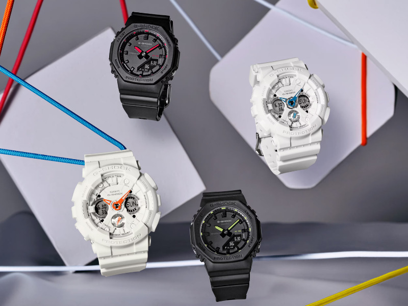 Casio GMA-P2100 serie zwarte en groene hybride sporthorloge