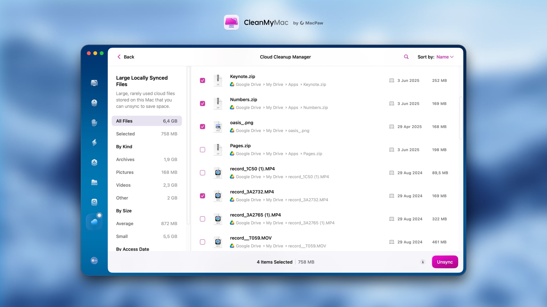 CleanMyMac Cloud Cleanup - Verwijder onnodige inhoud CleanMyMac Cloud Cleanup - Verwijder onnodige inhoud