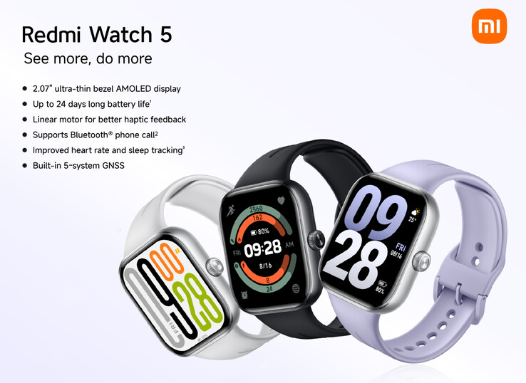 Belangrijkste functies en kleuropties van de Redmi Watch 5 Belangrijkste functies en kleuropties van de Redmi Watch 5