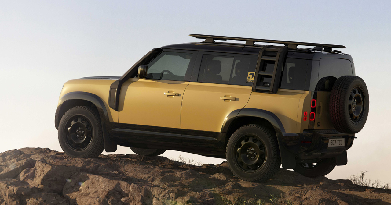 Defender Trophy Edition met zwarte velgen Defender Trophy Edition met zwarte velgen