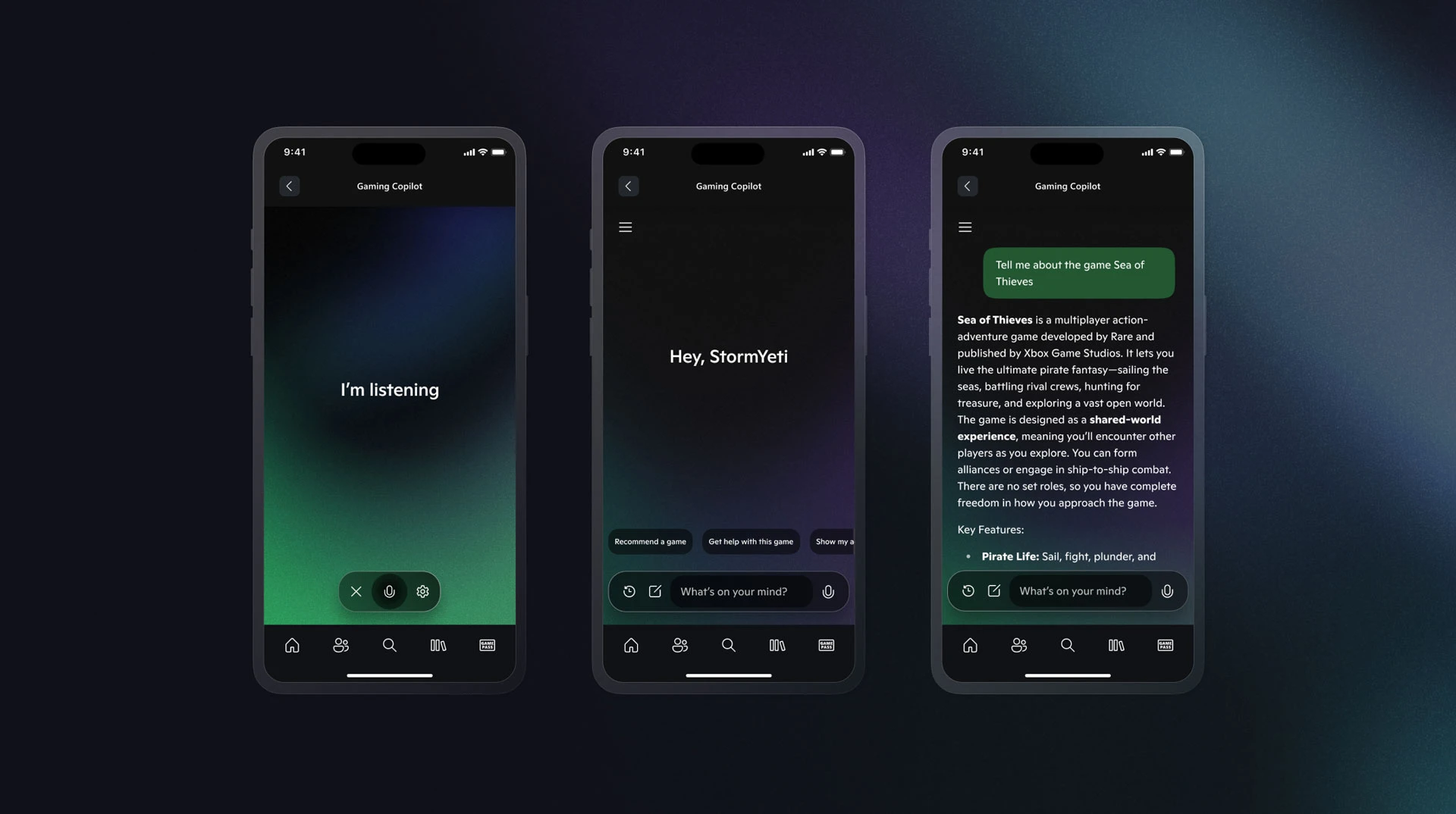 Screenshot van de Copilot voor Gaming app Afbeelding van de Copilot voor Gaming app