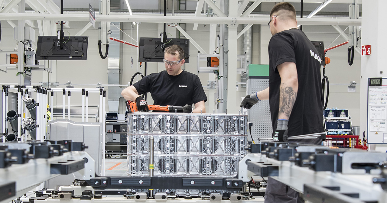 Batterijmodule productiefabriek in Neurenberg, Duitsland Batterijmodule productiefabriek in Neurenberg, Duitsland