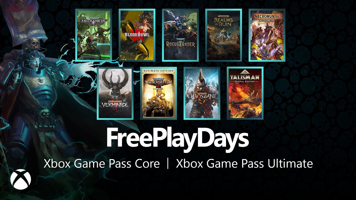 Als onderdeel van Free Play Days zijn negen games uit de populaire Warhammer-serie beschikbaar voor Xbox Game Pass Core- en Ultimate-abonnees Als onderdeel van Free Play Days zijn negen games uit de populaire Warhammer-serie beschikbaar voor Xbox Game Pass Core- en Ultimate-abonnees
