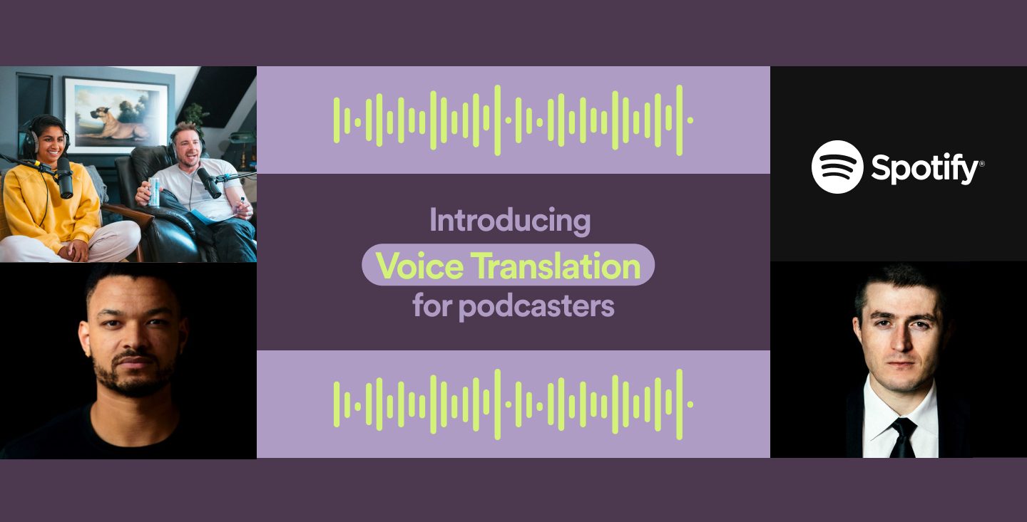 Spotify heeft AI onthuld om de stemmen van podcasters te klonen en in andere talen te vertalen Spotify heeft AI onthuld om de stemmen van podcasters te klonen en in andere talen te vertalen
