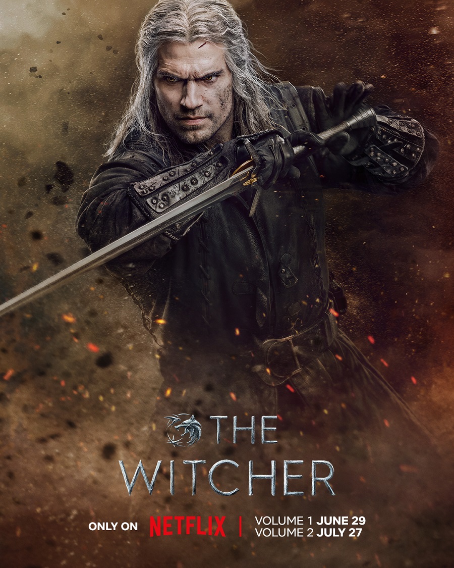 Netflix heeft vier kleurrijke posters vrijgegeven met daarop de hoofdpersonen uit het derde seizoen van The Witcher-serie en herinnerde kijkers aan de trailer op 8 juni-5