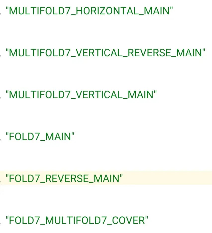 In de One UI 8-bestanden wordt de naam "Multifold 7" genoemd. Illustratie: Android Authority