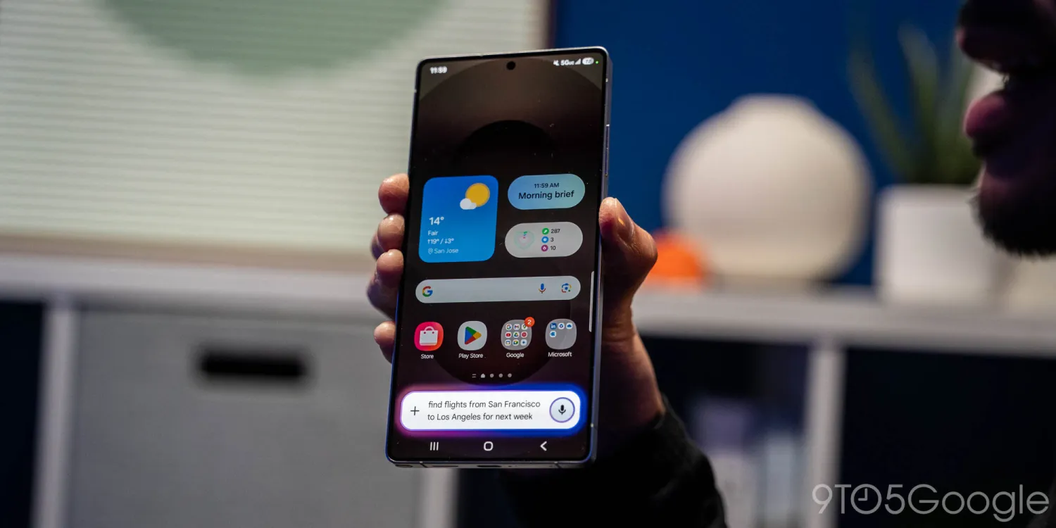 Gemini Advanced op de Galaxy S25. Afbeelding: 9to5Google