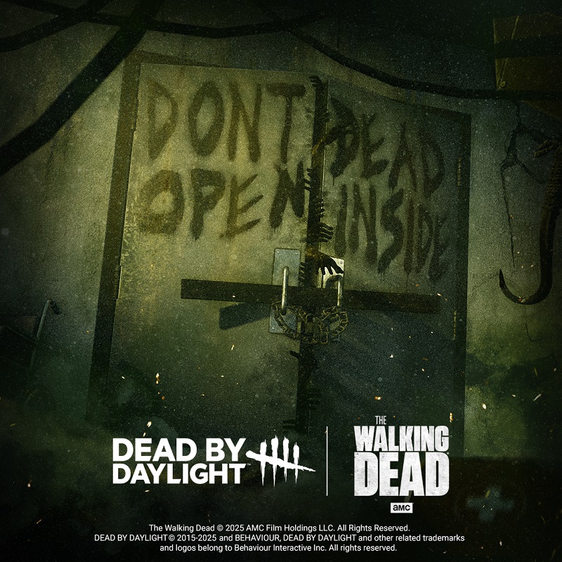 Dead by Daylight en The Walking Dead crossover poster Dead by Daylight en The Walking Dead crossover poster