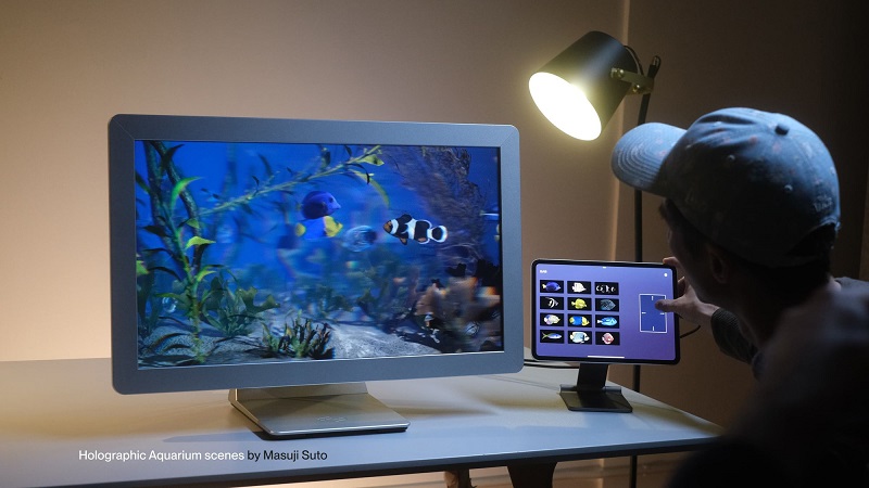 Demonstratie van holografische displaytechnologie