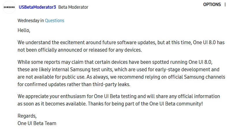 Screenshot van USBetaModerator3 bericht