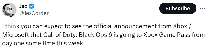 Microsoft heeft "per ongeluk" de release van Call of Duty: Black Ops 6 op de Xbox Game Pass-service bevestigd.-3 Microsoft heeft "per ongeluk" de release van Call of Duty: Black Ops 6 op de Xbox Game Pass-service bevestigd.-3