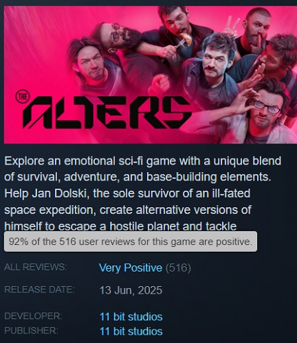 Screenshot van The Alters game Screenshot van The Alters game
