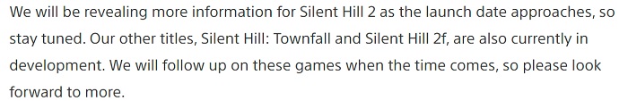 Het werk aan twee projecten in de Silent Hill-franchise, met de ondertitels Townfall en F, ligt op schema: de producent van de serie heeft de fans gerustgesteld-2 Het werk aan twee projecten in de Silent Hill-franchise, met de ondertitels Townfall en F, ligt op schema: de producent van de serie heeft de fans gerustgesteld-2