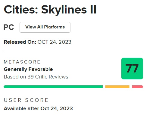 Een gebrekkig spel met een groot potentieel: critici hebben hun lof over de simulator Cities Skylines 2 getemperd-2 Een gebrekkig spel met een groot potentieel: critici hebben hun lof over de simulator Cities Skylines 2 getemperd-2