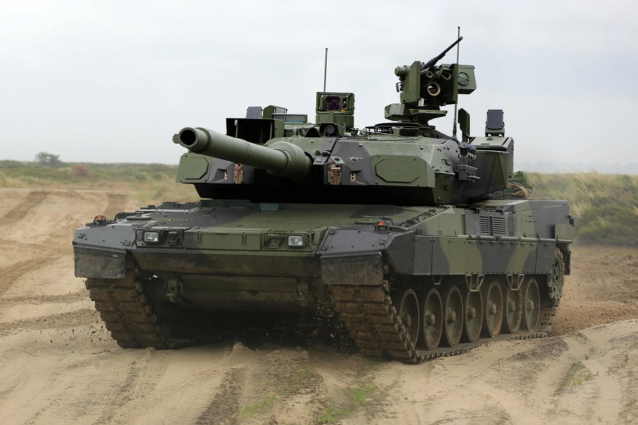 Illustratie van de Leopard 2 tank door KNDS