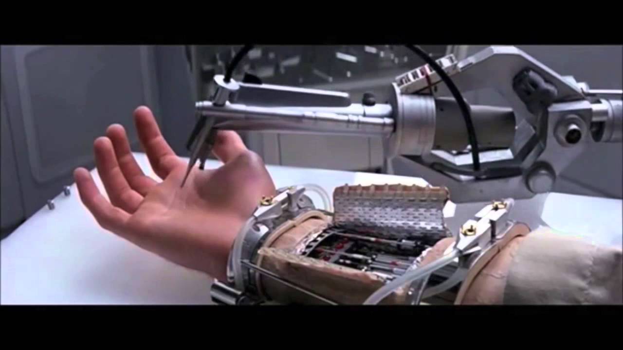 De robotarm van Luke Skywalker