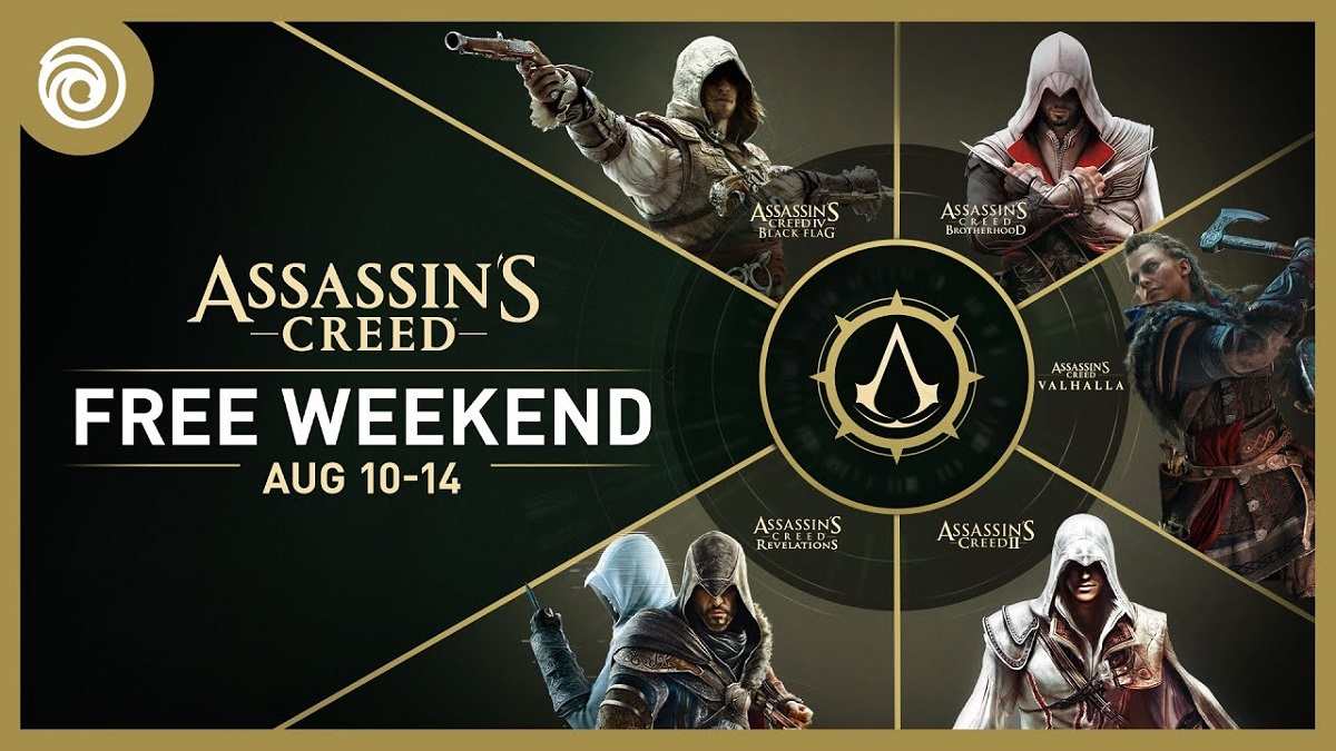 Ubisoft heeft een gratis weekend aangekondigd voor vijf games in de Assassin's Creed-franchise en aanzienlijke kortingen op de meeste delen van de serie