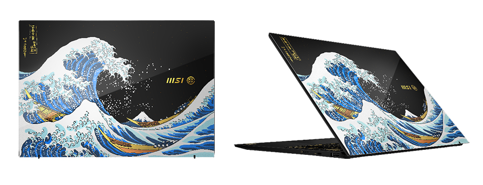 MSI Prestige 13 AI+ Ukiyo-e Edition MSI Prestige 13 AI+ Ukiyo-e Edition laptop met een uniek ontwerp