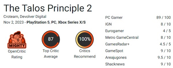 Een prachtig puzzelspel met diepe betekenis: critici zijn lovend over The Talos Principle 2 en geven het spel hoge scores-2